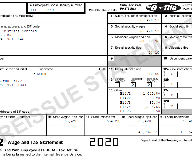 What Does Reissued Statement Mean On W2