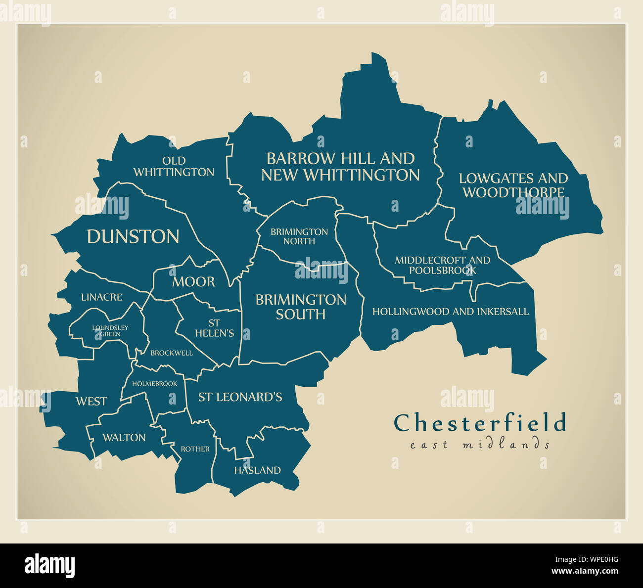 Wards Map of Chesterfield District