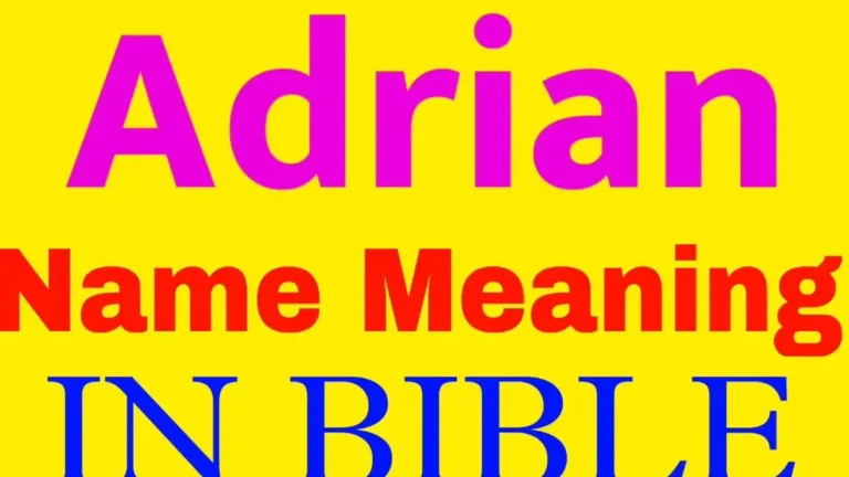 What Does Adrian Mean In The Bible