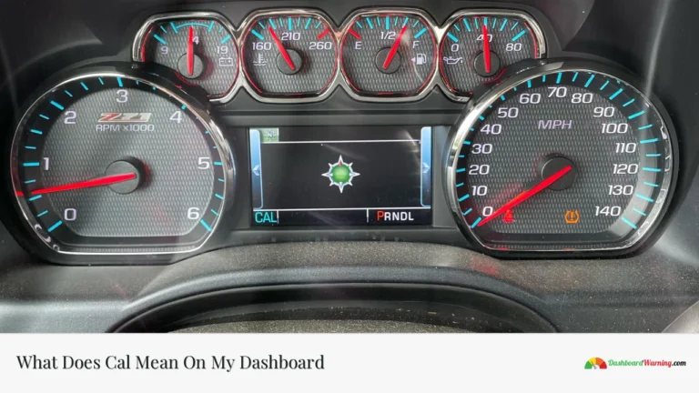 What Does Cal Mean On Dashboard