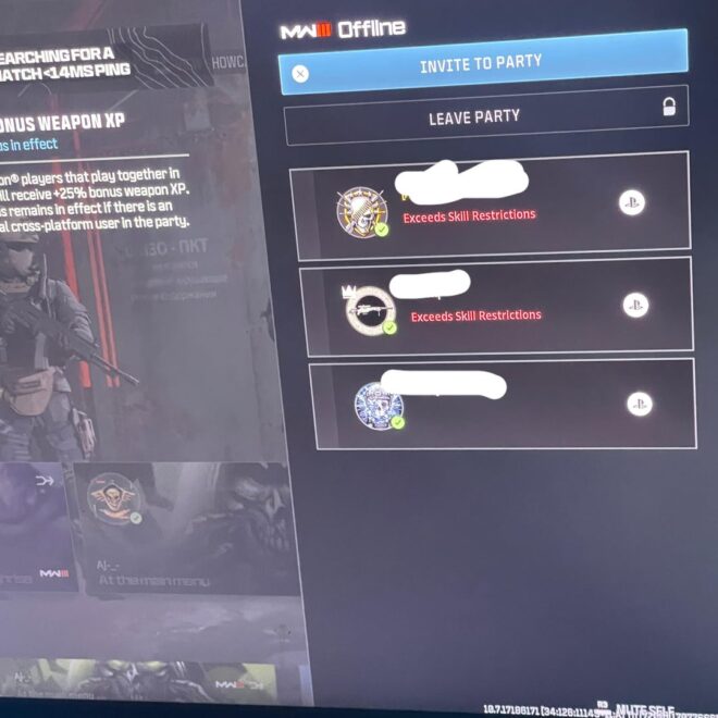 What Does Exceeds Skill Restrictions Mean Mw3 Ranked