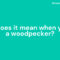 What Does It Mean To See A Woodpecker