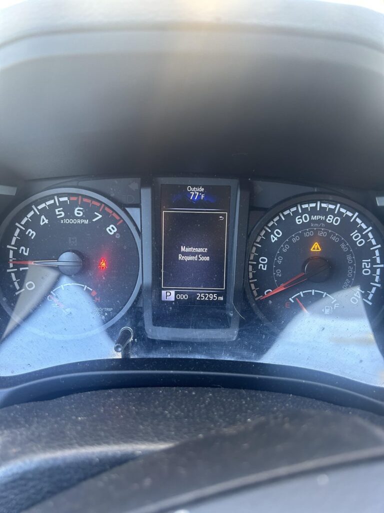 What Does Maintenance Required Soon Mean Toyota