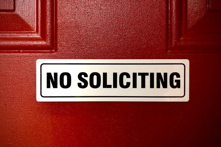 What Does No Soliciting Mean In A Neighborhood
