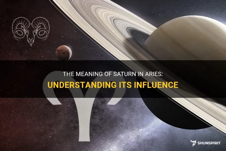What Does Saturn In Aries Mean