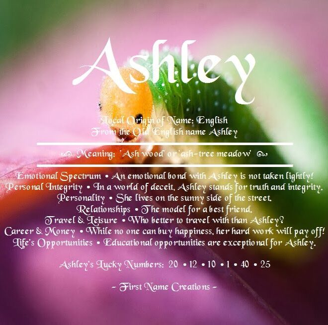 What Does The Name Ashley Mean In The Bible