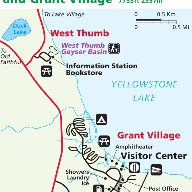 Map Of Grant Village Yellowstone National Park