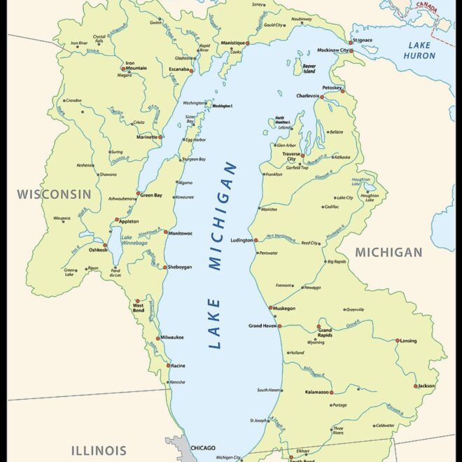 Map Of Chicago And Lake Michigan