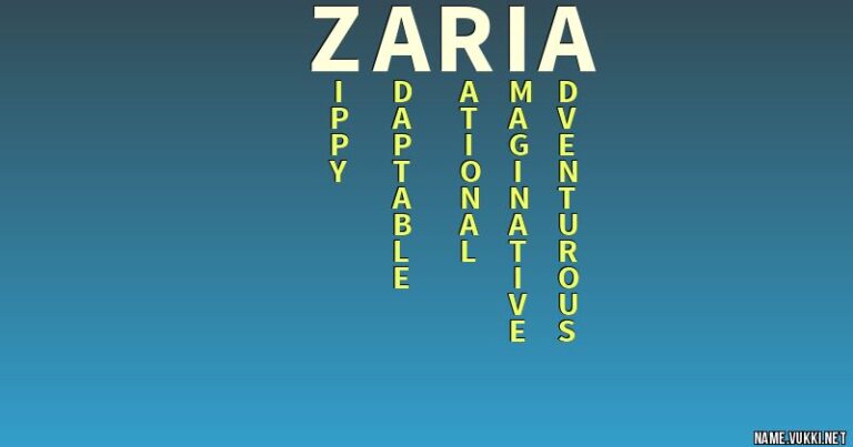 What Does The Name Zaria Mean