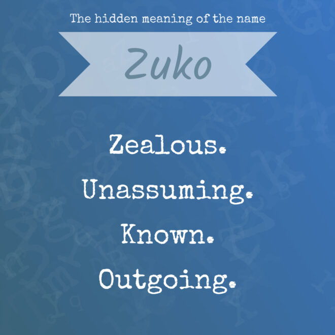 What Does The Name Zuko Mean