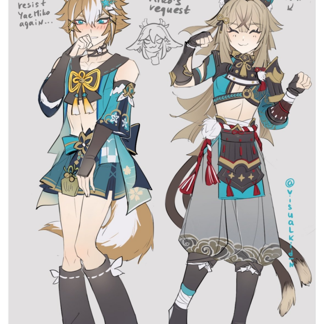 Femboy Characters in Genshin Impact Fan Art and Cosplay