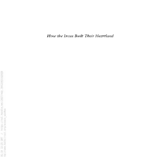 How the Incas Built Their Buildings: Stone-Cutting and Earthquake Resistance