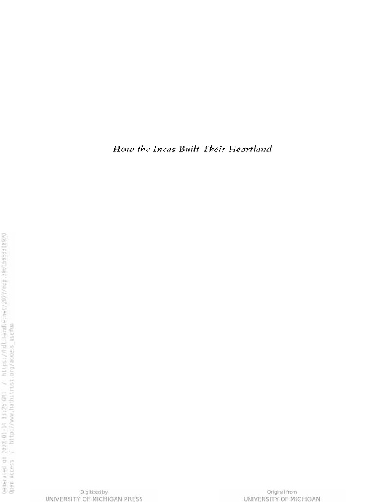 How the Incas Built Their Buildings: Stone-Cutting and Earthquake Resistance