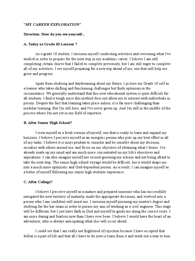 What Do I Want to Be When I Grow Up? Career Discovery and Self-Reflection