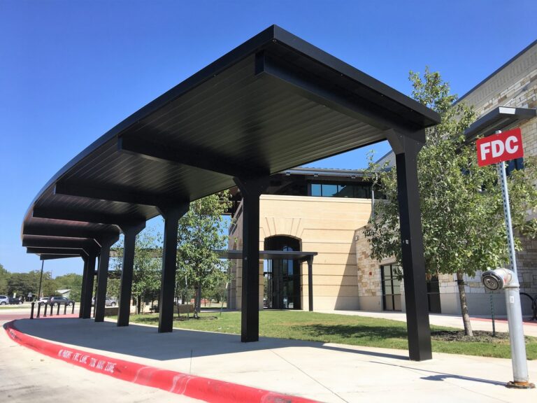 Fire-Code-Compliant Metal Canopy Solutions for Multi-Story Buildings