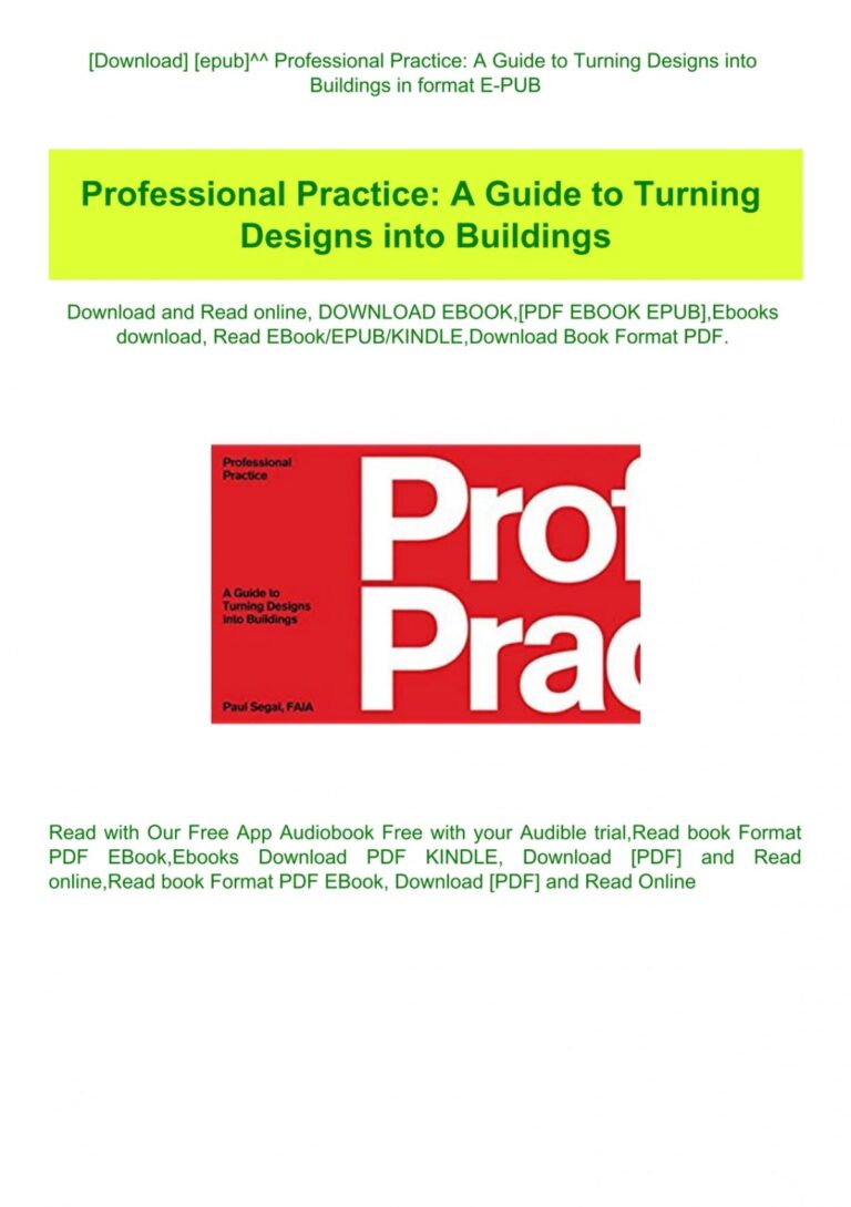 Turning Designs Into Buildings: A Practical Guide for Architects