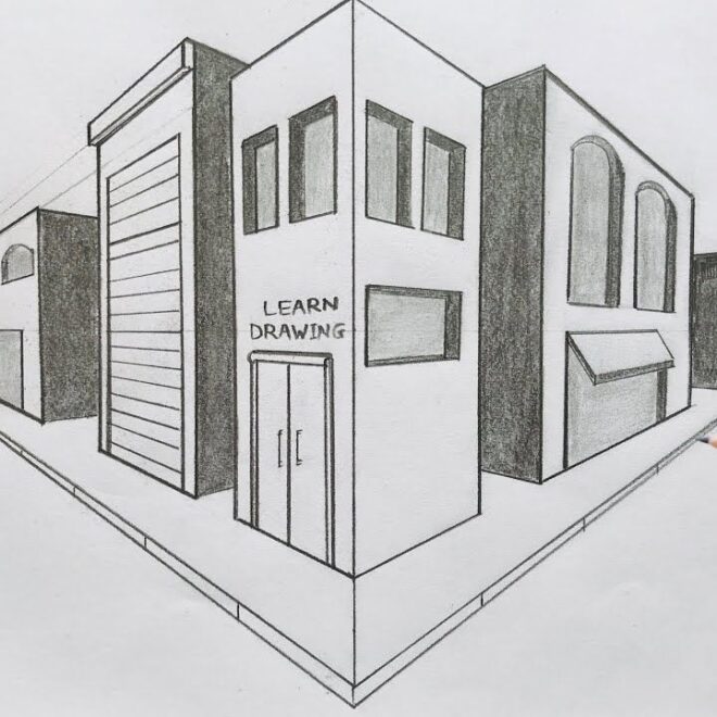 Buildings in Two-Point Perspective: Easy Drawing Tutorial for Beginners