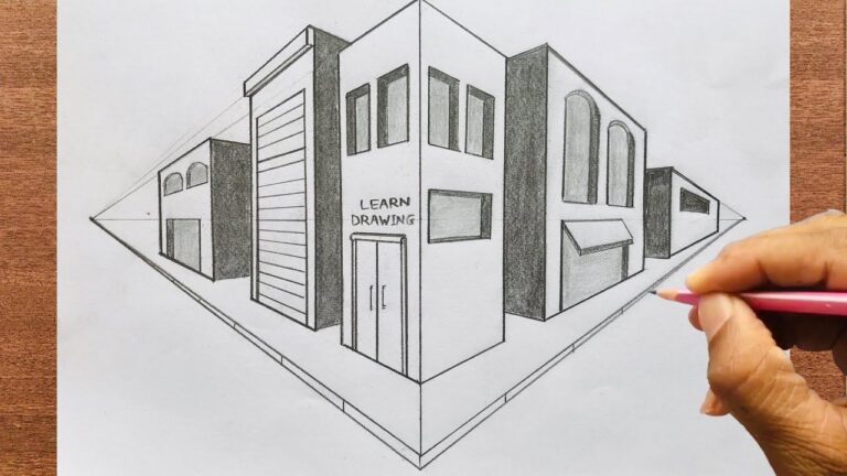 Buildings in Two-Point Perspective: Easy Drawing Tutorial for Beginners