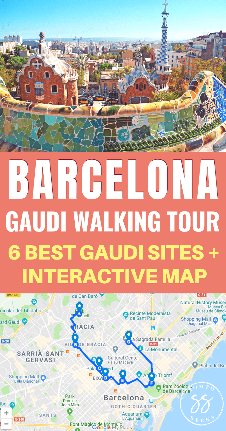 Map of Gaudí Buildings in Barcelona: Self-Guided Architecture Tour