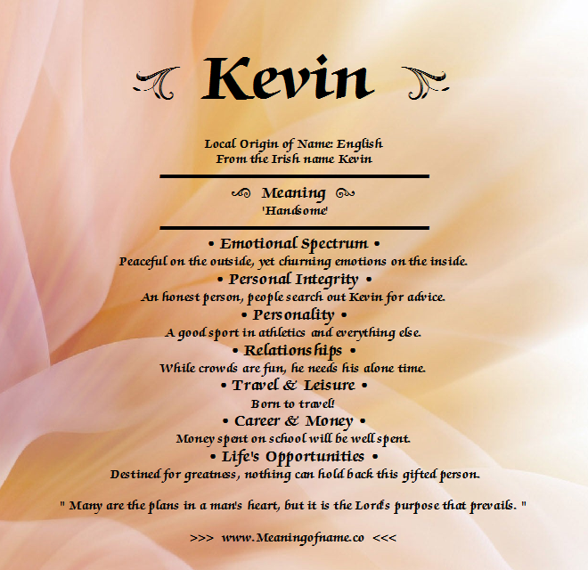 What Does Kevin Mean? Name Meaning History and Personality Traits