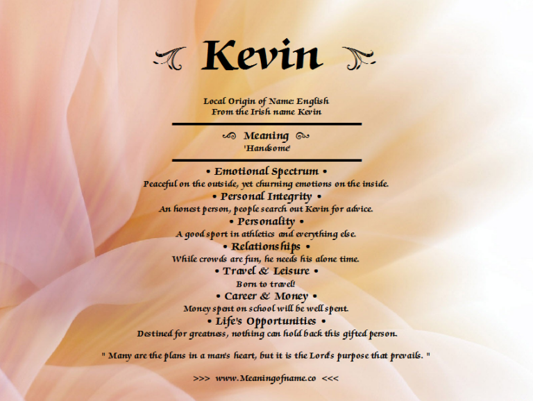 What Does Kevin Mean? Name Meaning History and Personality Traits