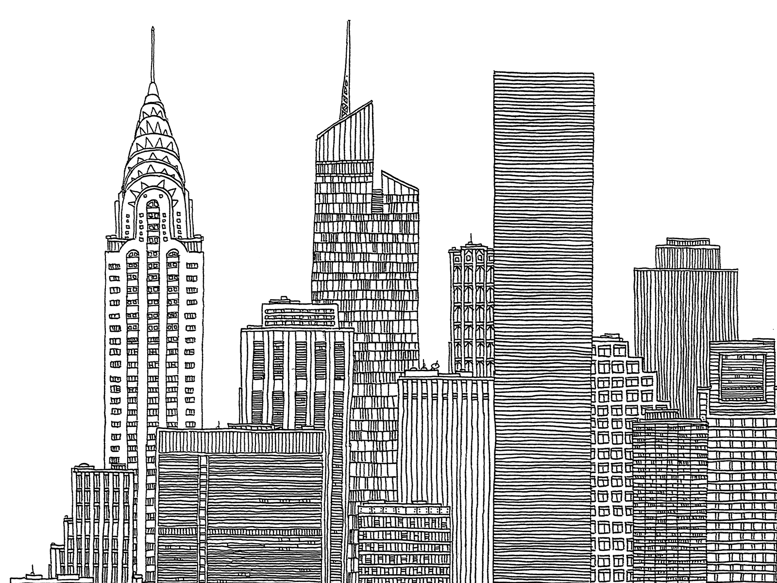Drawings of Buildings in New York: Skyline Sketch Ideas for Artists
