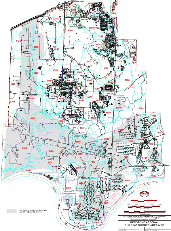Redstone Arsenal Map of Buildings: Visitor Navigation Guide