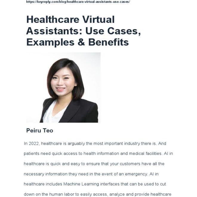 Can Virtual Healthcare Assistants Replace Doctors?