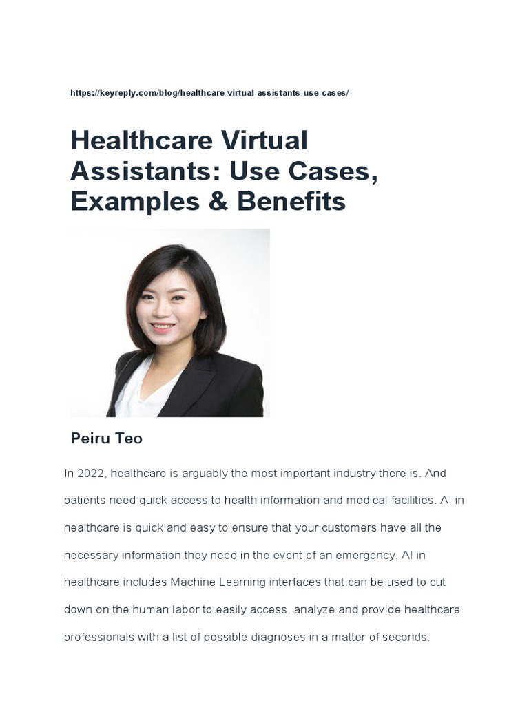 Can Virtual Healthcare Assistants Replace Doctors?