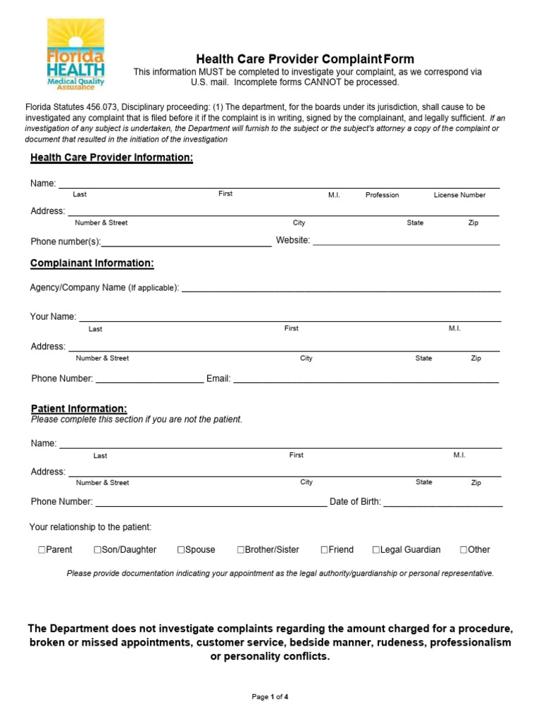 How to File a Complaint Against a Healthcare Provider