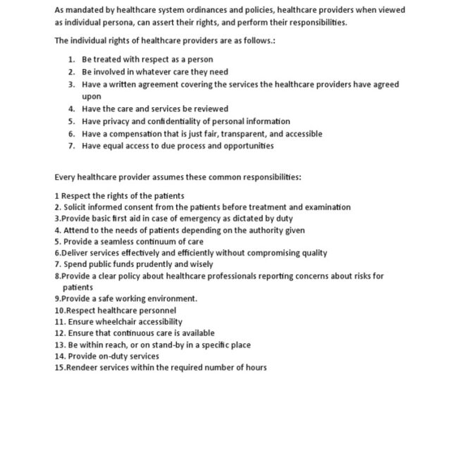 What Are Healthcare Providers Legally Responsible For?