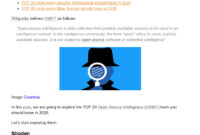 What Are the Best OSINT Intelligence Platforms Available?