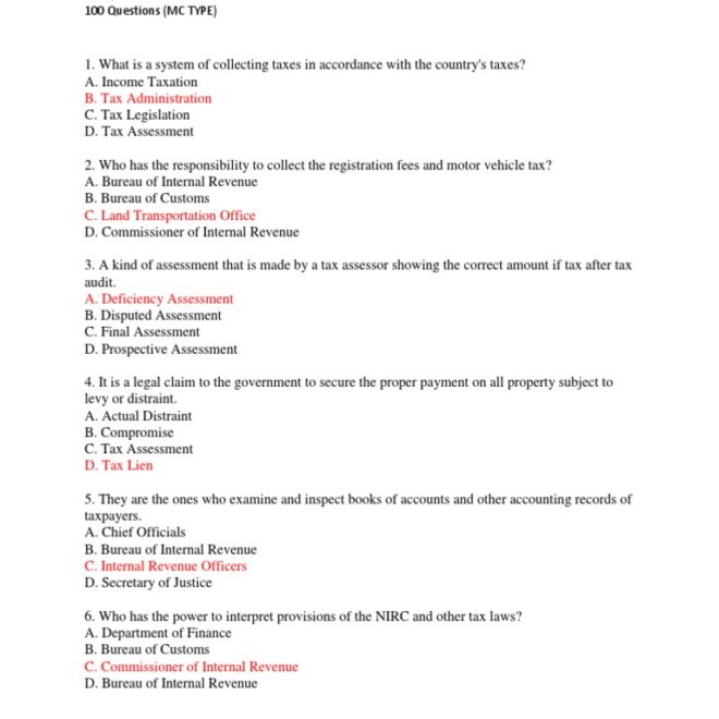 100 Tax Questions Answered (Ultimate Guide)