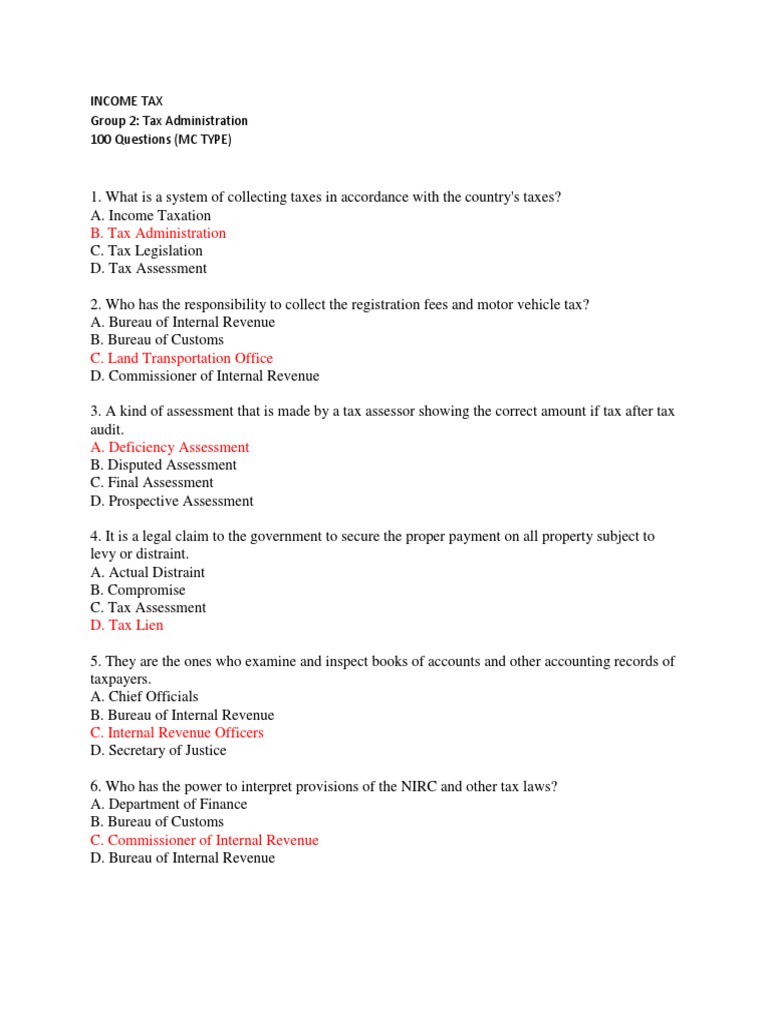 100 Tax Questions Answered (Ultimate Guide)