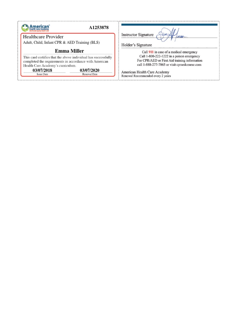 What Is a Healthcare Provider CPR Card?