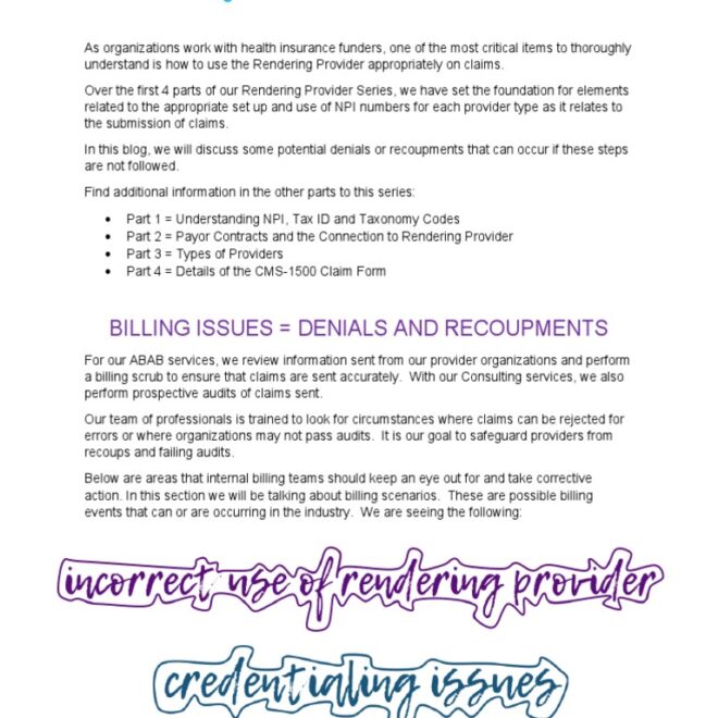 What Is a Rendering Provider in Healthcare?