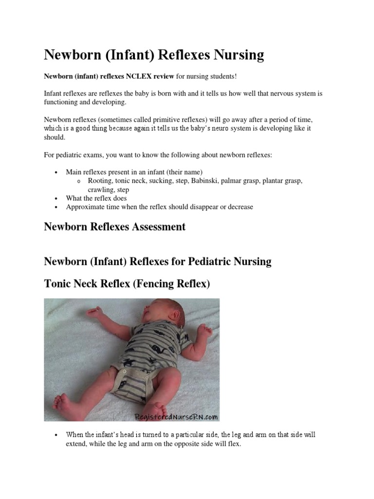 Why Do Providers Monitor Infant Reflexes?