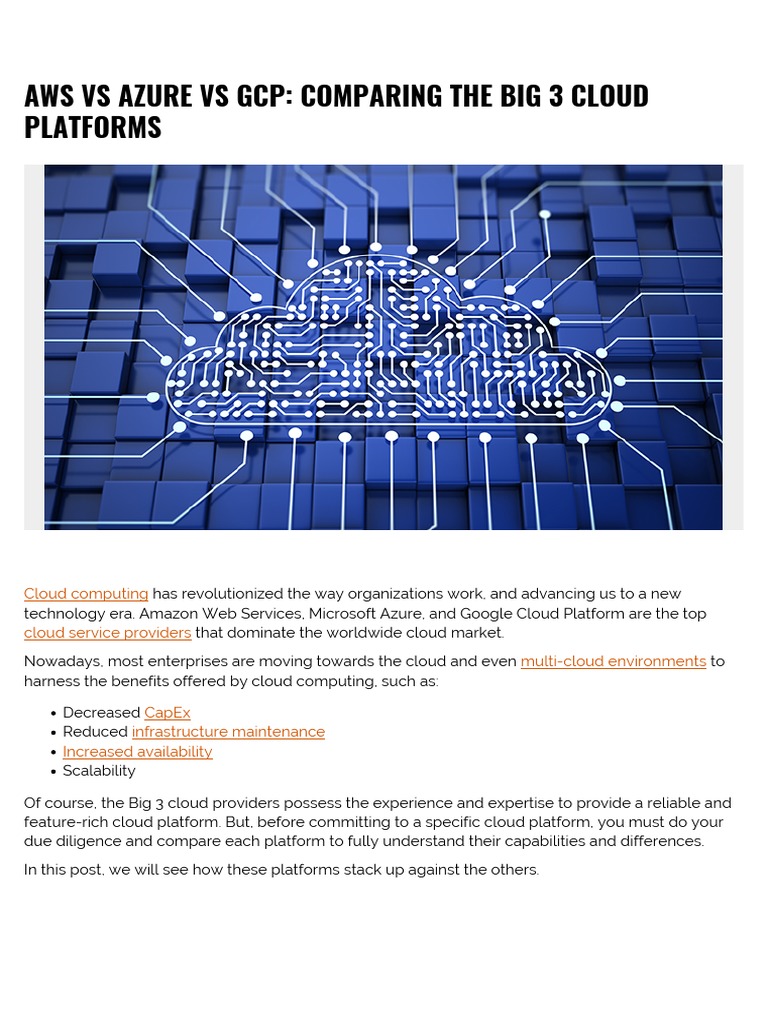 What Cloud Platforms Are Available Today? (AWS vs Azure vs GCP)