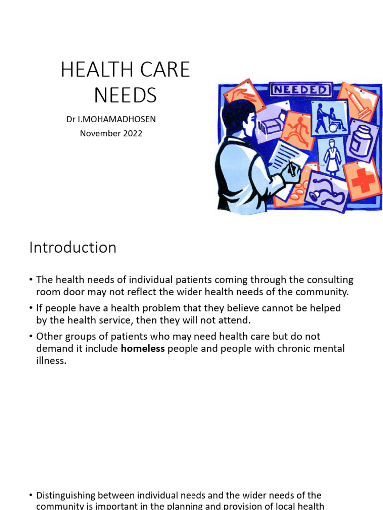 What Are the Most Important Healthcare Needs Today?