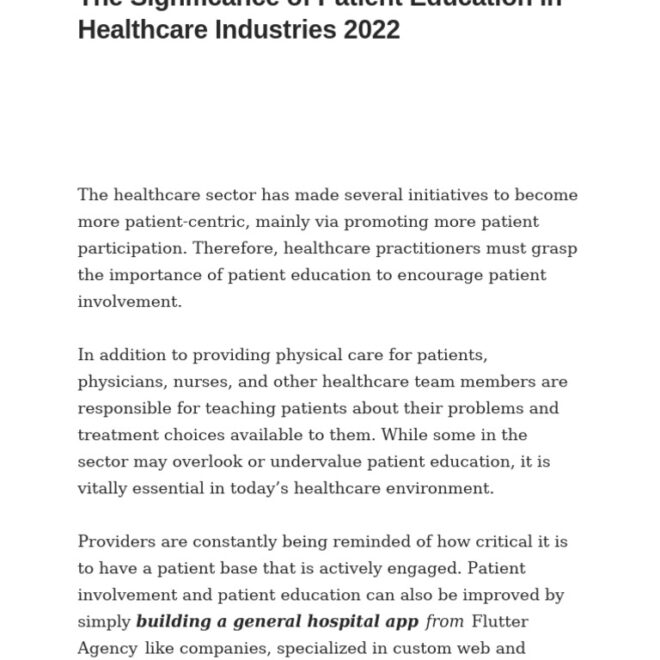 Why Patient Education Is Critical in Healthcare