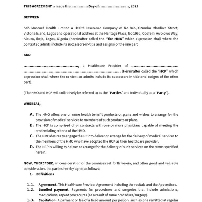 What Are Healthcare Provider Agreements?