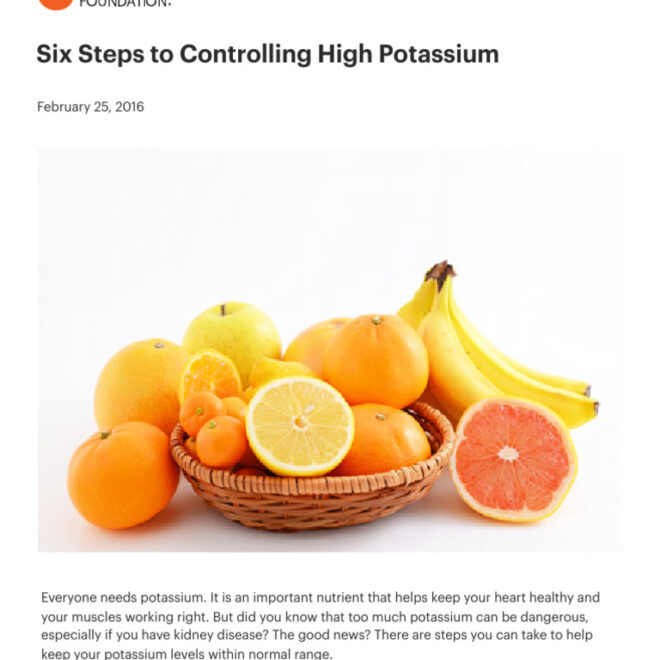 When Providers Prescribe High-Potassium Diets