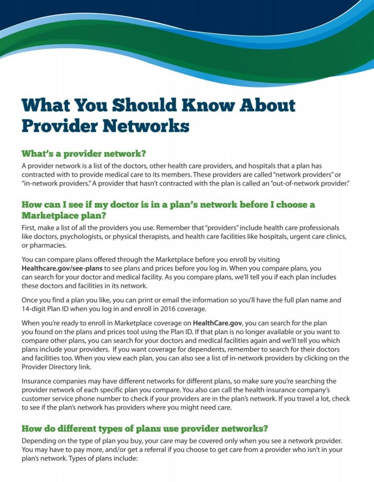 Which Organizations Support Healthcare Provider Networks?