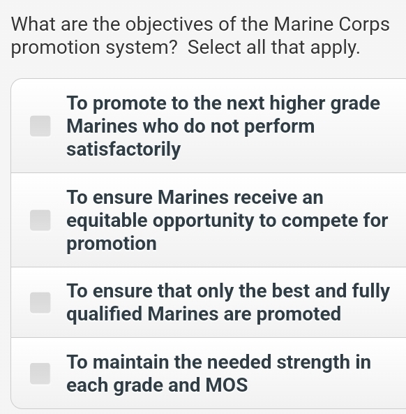 Marine Corps Promotion System: Key Objectives Explained
