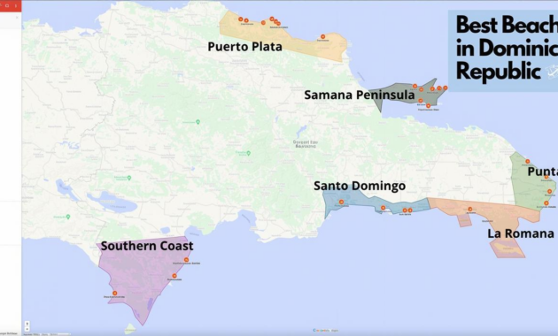 Map Of Dominican Republic Beaches