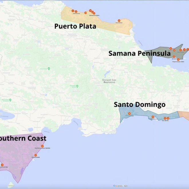 Map Of Dominican Republic Beaches