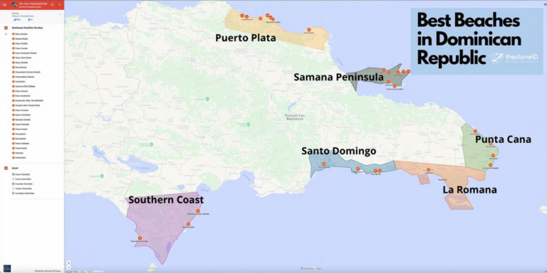 Map Of Dominican Republic Beaches