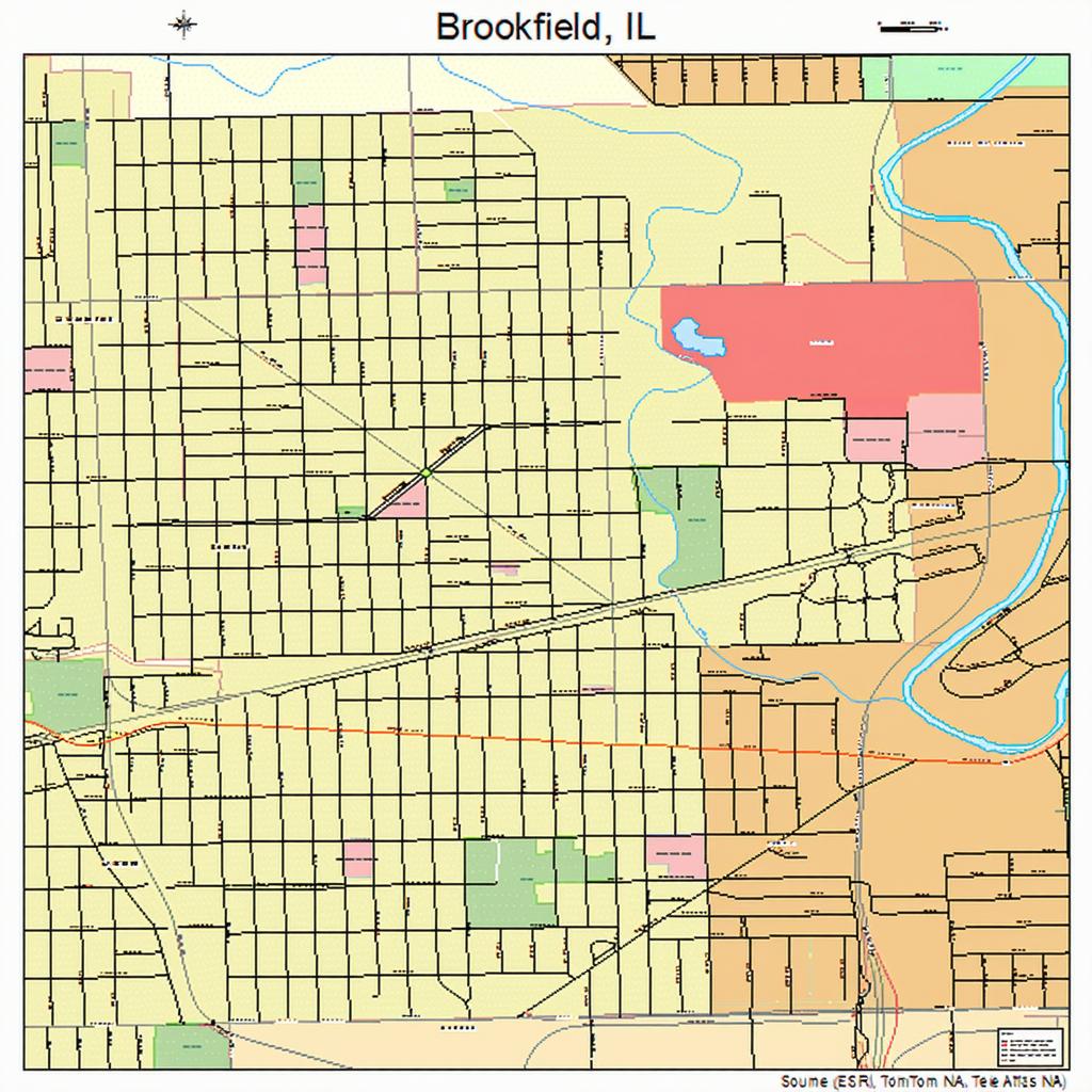 Alternate Brookfield Illinois Street Map 1708576