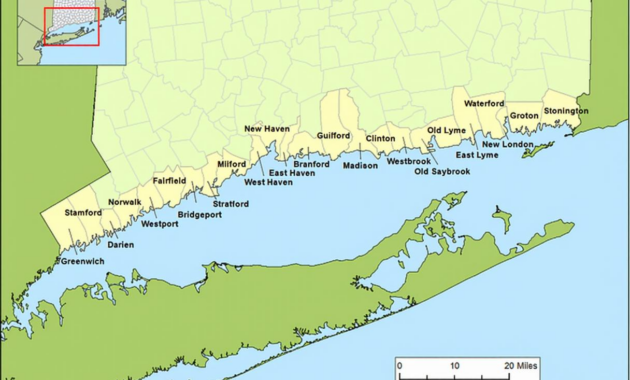 Map Of Connecticut Shoreline