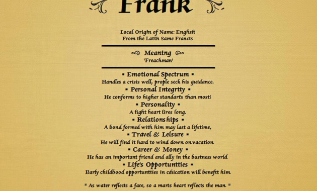 What Does The Name Frank Mean In Italian